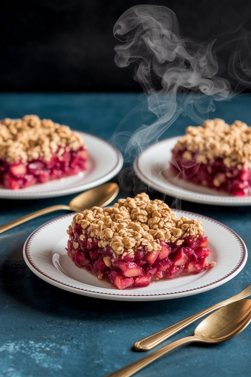 classic rhubarb crisp with oats