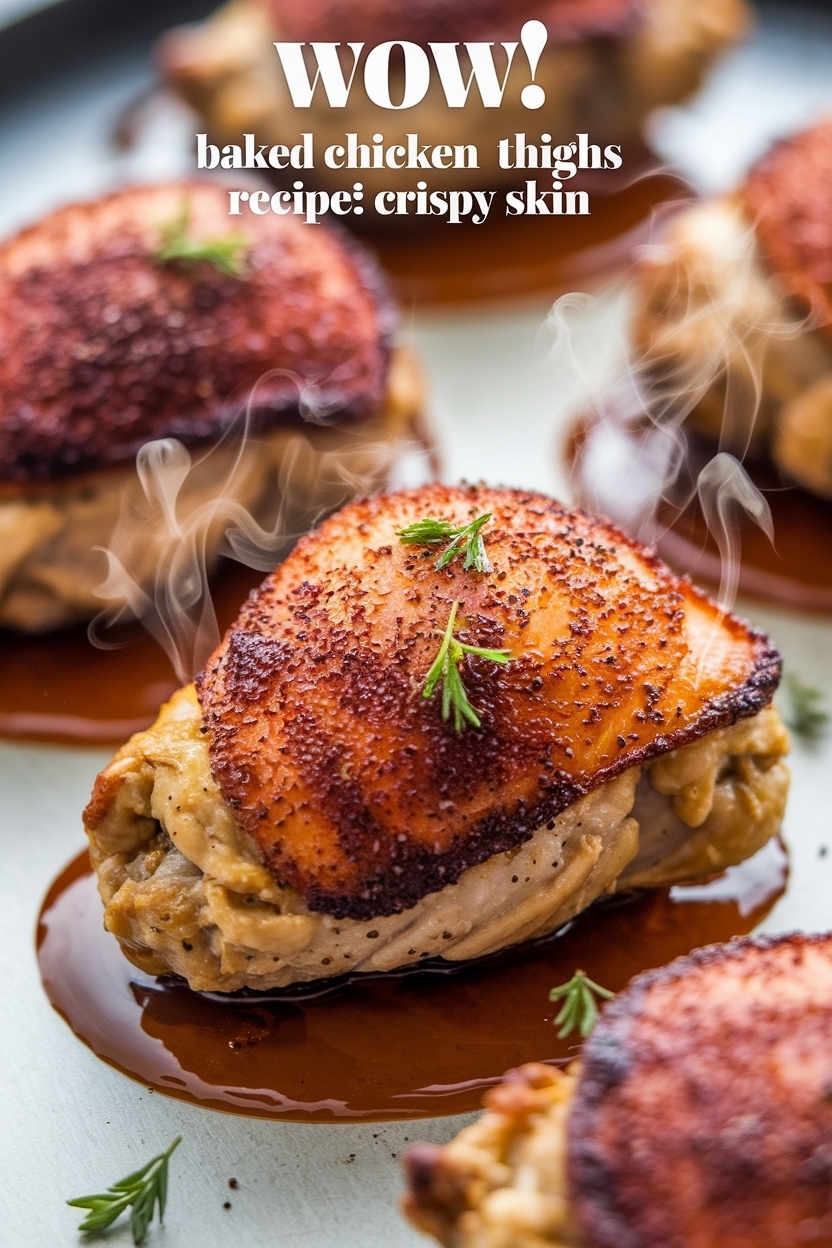 baked chicken thighs recipe crispy skin