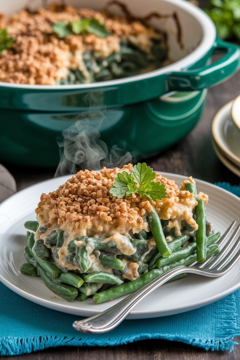 green bean casserole recipe from scratch - Extra Photo