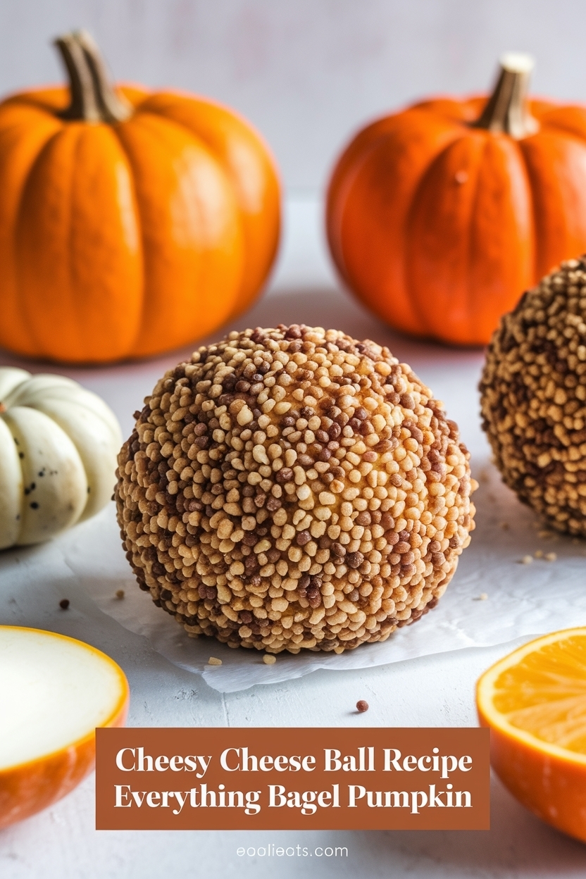 cheese ball recipe everything bagel pumpkin