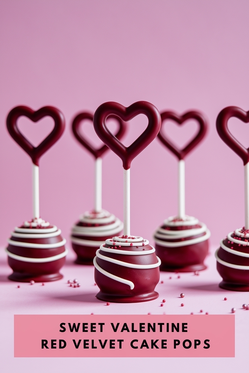 valentine red velvet cake pops