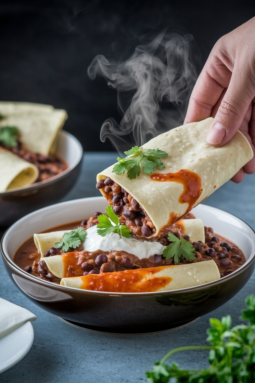 vegetarian enchiladas recipe black bean