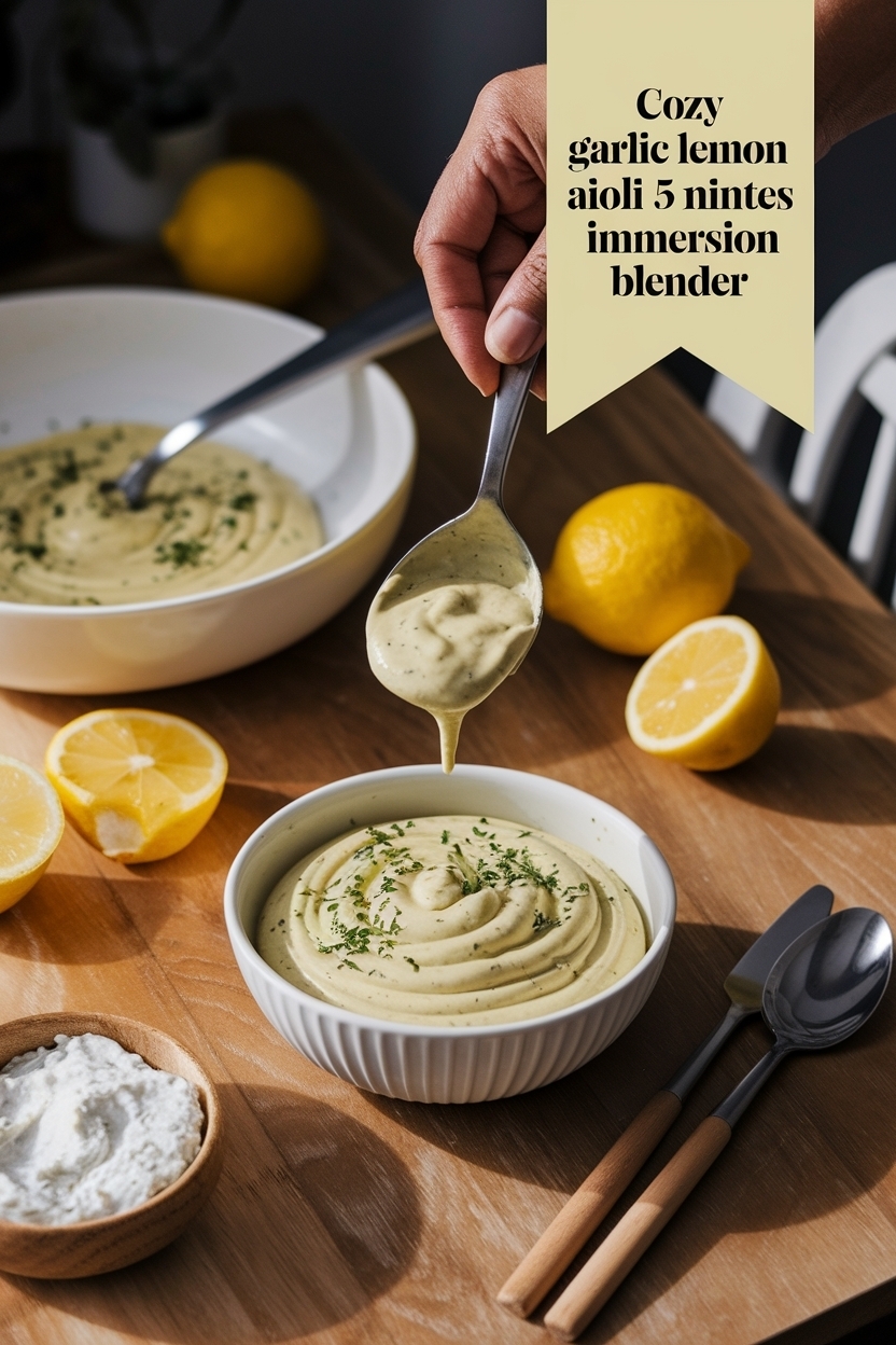 garlic lemon aioli 5 minutes immersion blender