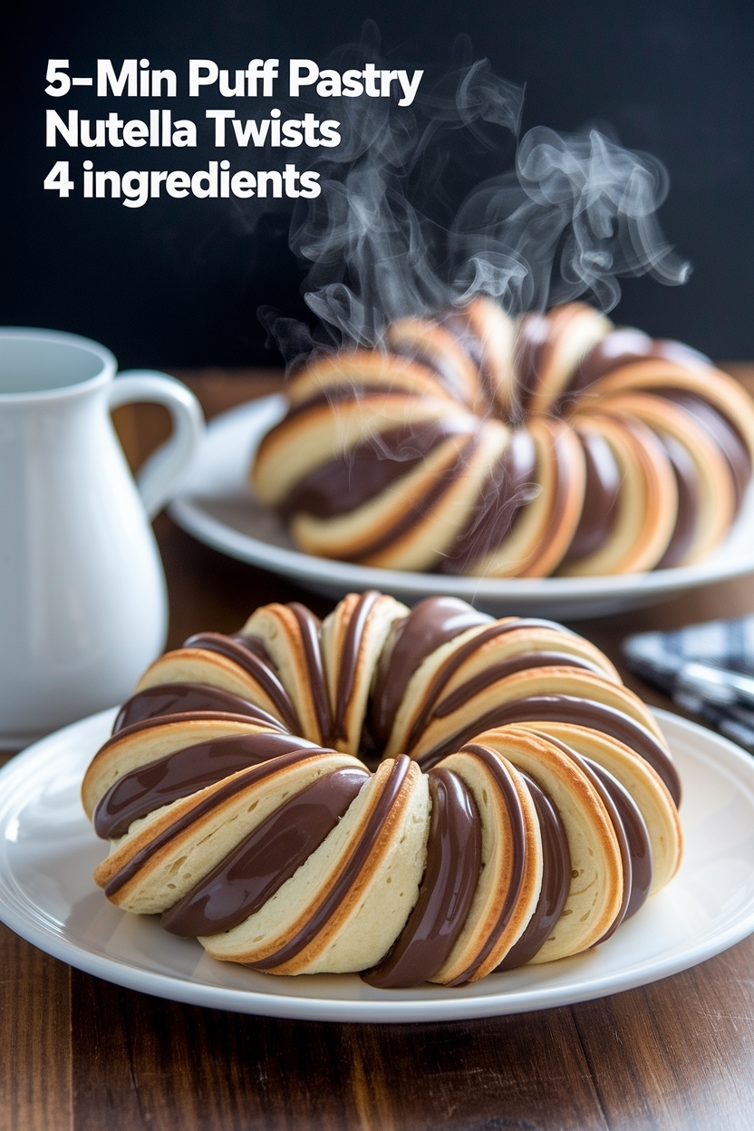 puff pastry nutella twists 4 ingredients