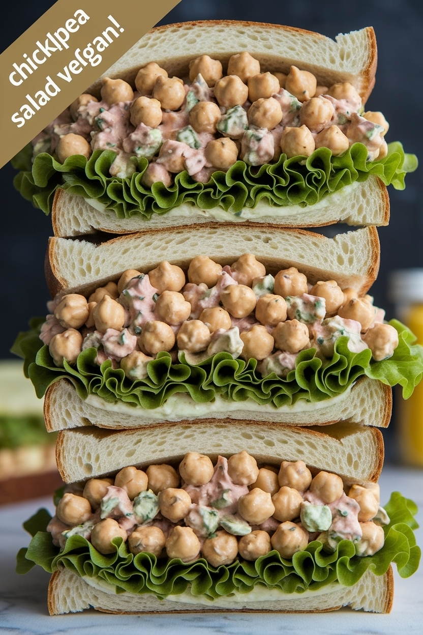 chickpea salad sandwich recipe vegan
