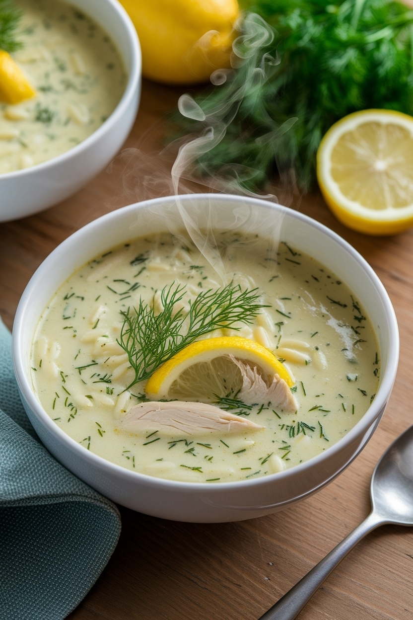 chicken orzo soup lemon dill