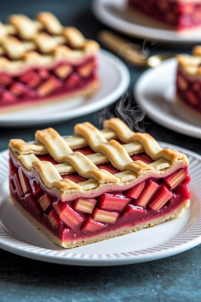 rhubarb custard pie lattice