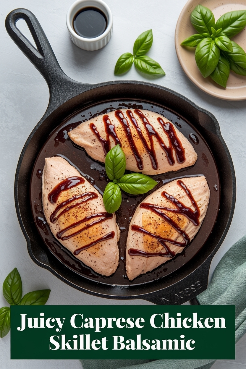caprese chicken skillet balsamic