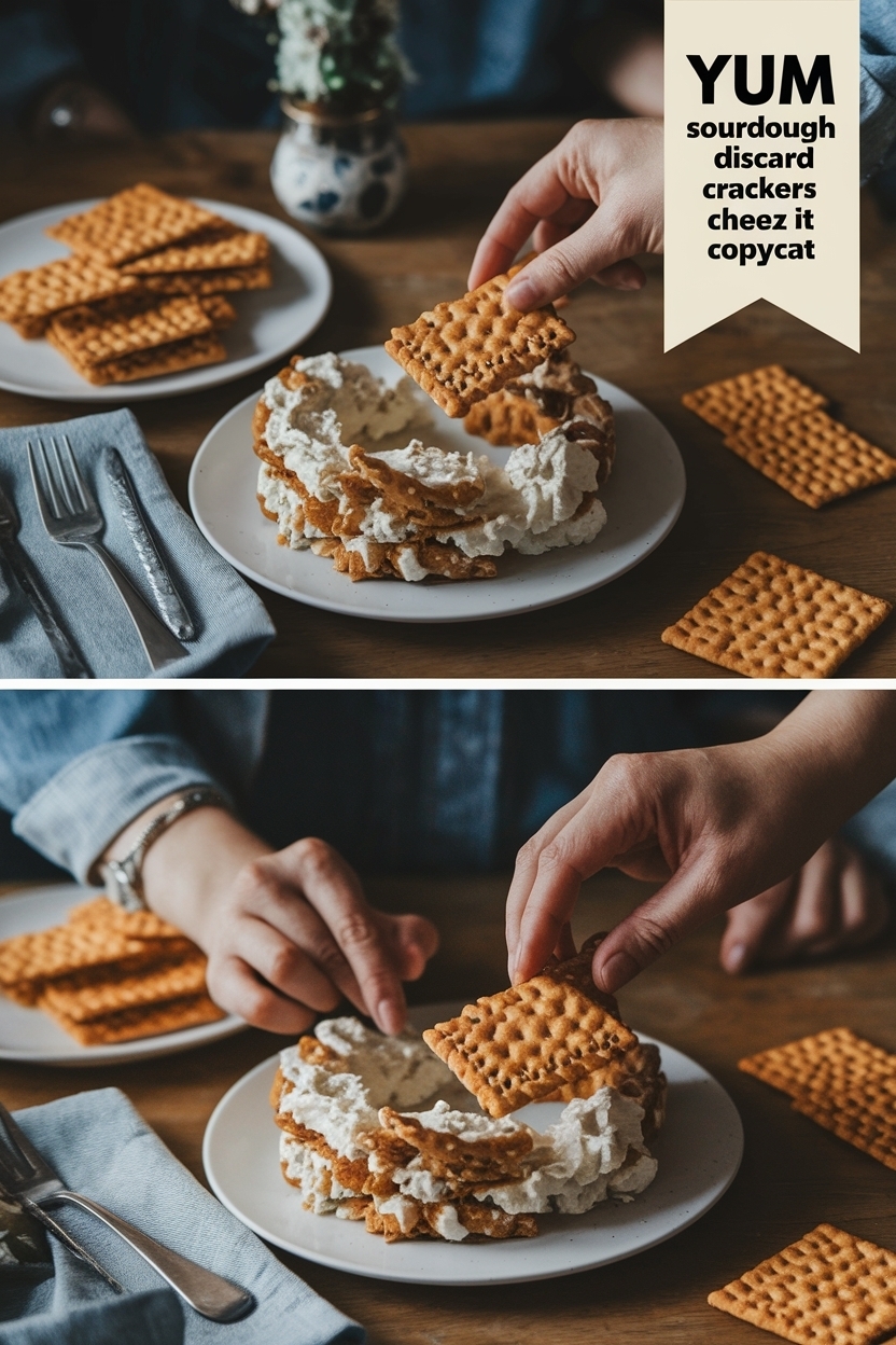 sourdough discard cheese crackers cheez it copycat