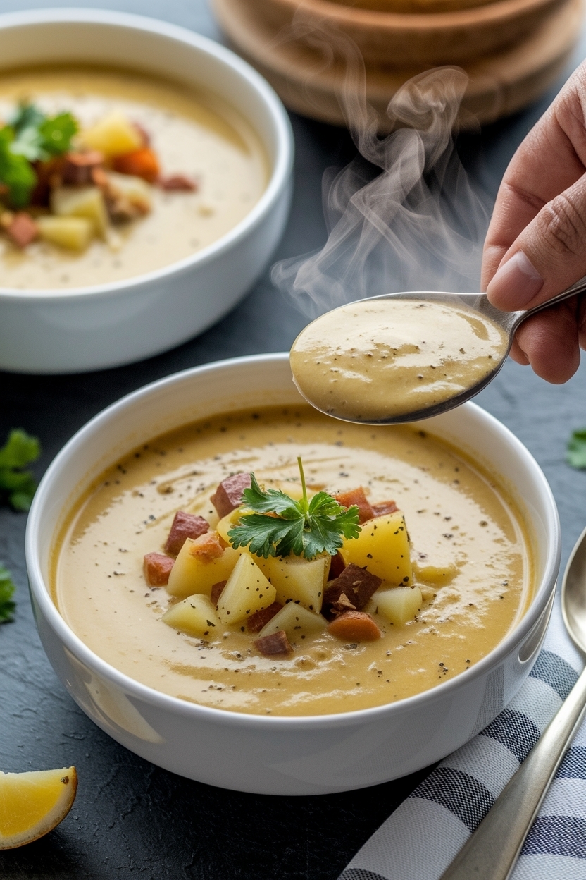 crockpot loaded potato soup recipe creamy