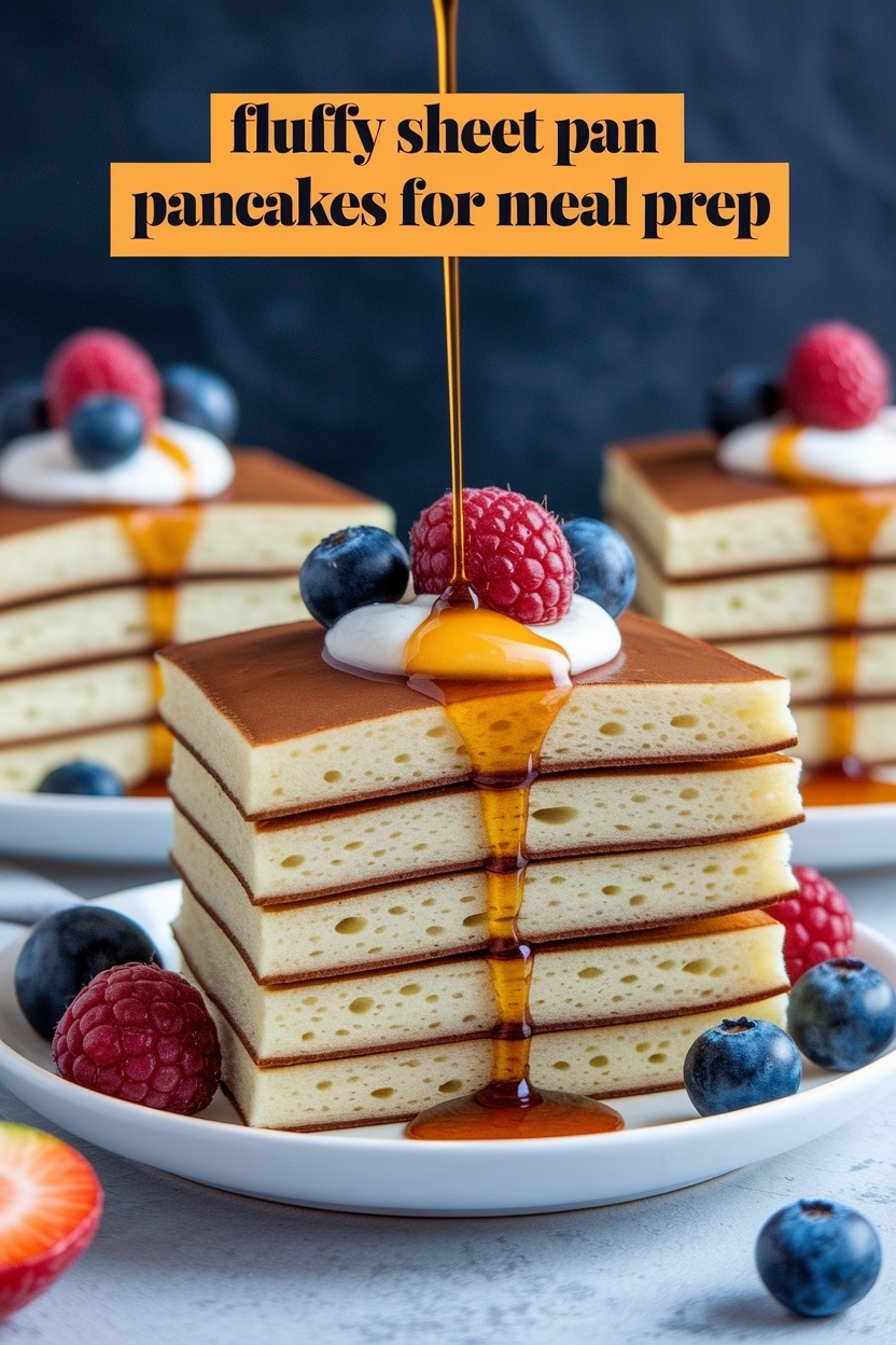 sheet pan pancakes for meal prep