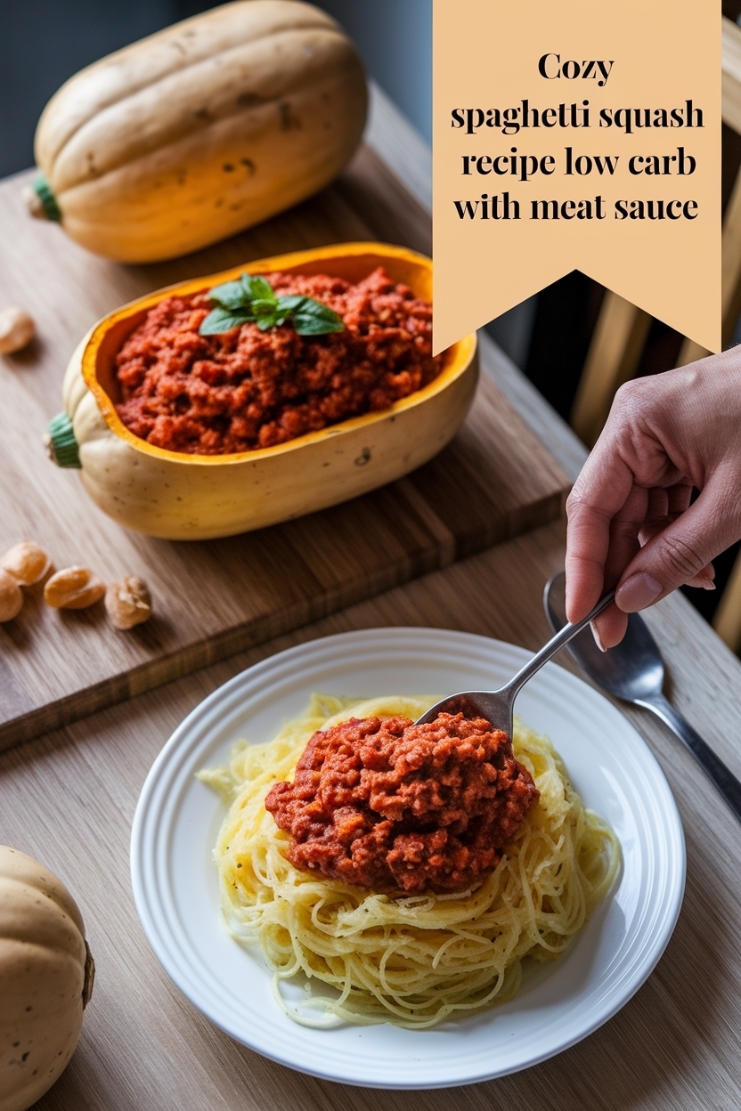 spaghetti squash recipe low carb with meat sauce