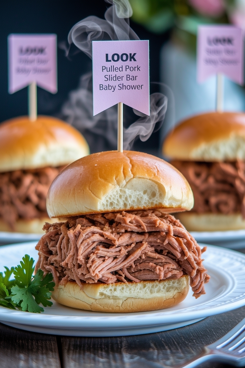 pulled pork slider bar baby shower