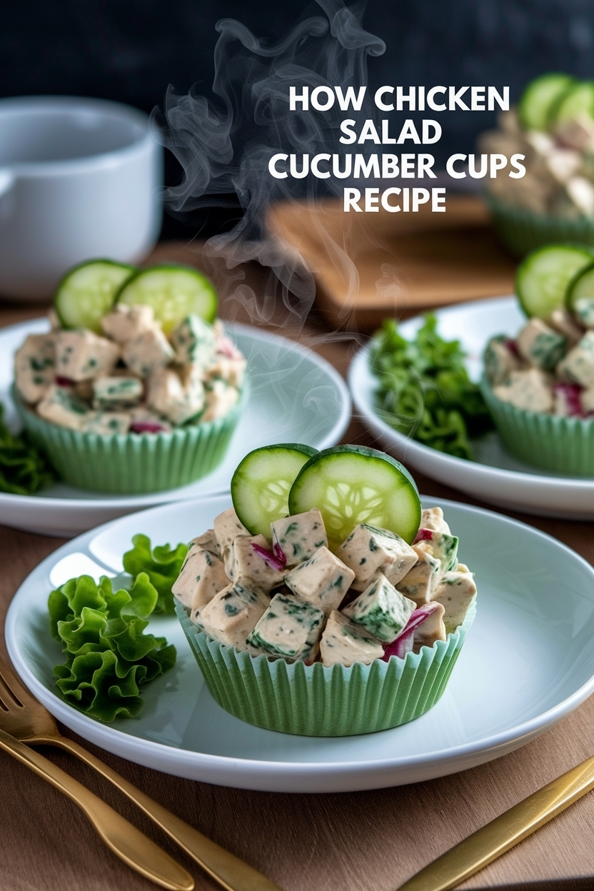 chicken salad cucumber cups recipe