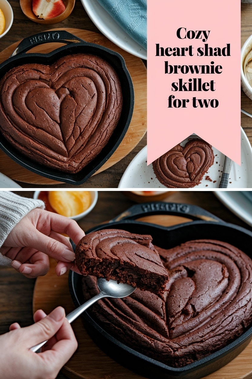 heart shaped brownie skillet for two
