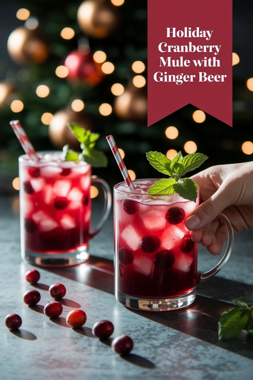 cranberry mule with ginger beer