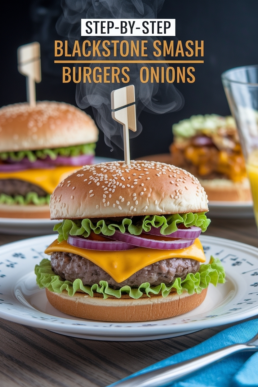 blackstone smash burgers onions