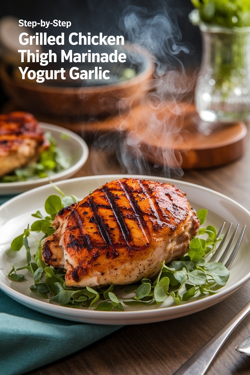 grilled chicken thigh marinade yogurt garlic