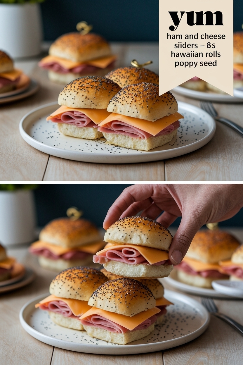 ham and cheese sliders hawaiian rolls poppy seed