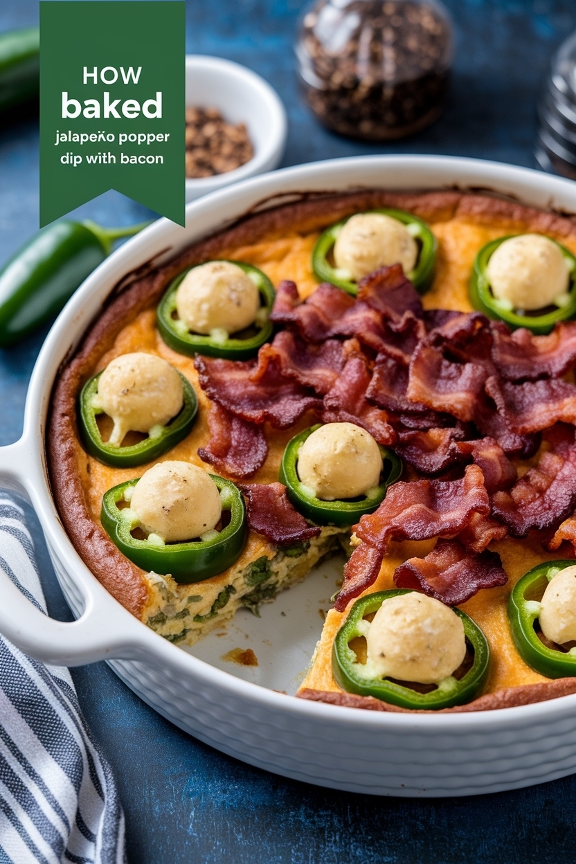 baked jalapeño popper dip with bacon