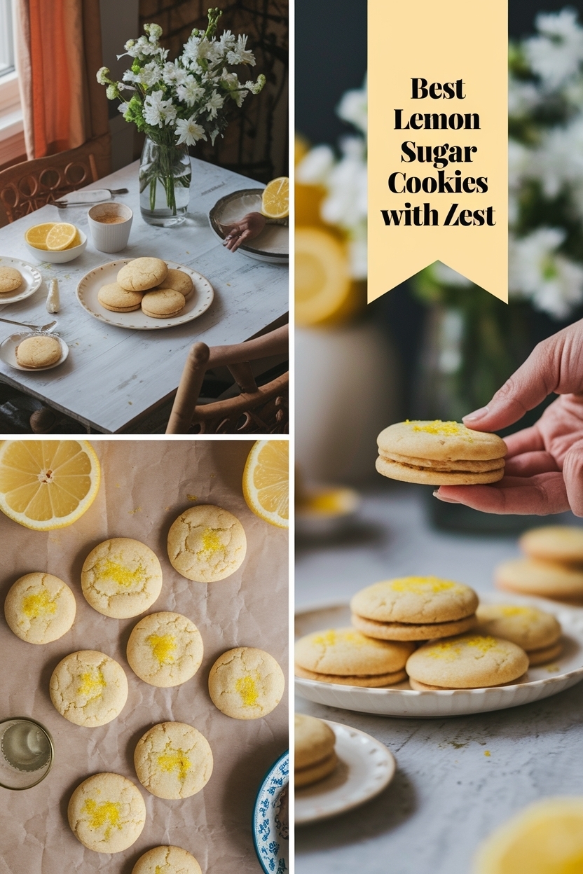 lemon sugar cookies with zest