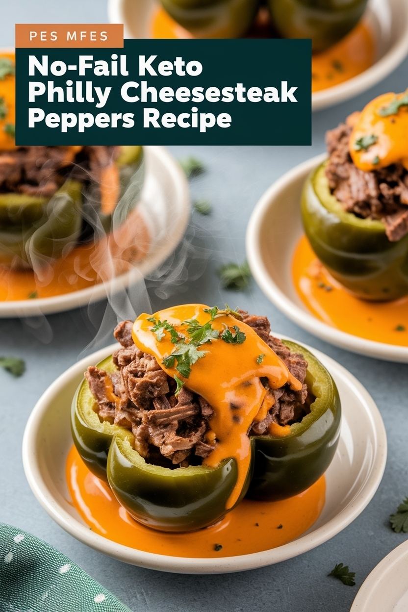 keto philly cheesesteak stuffed peppers recipe