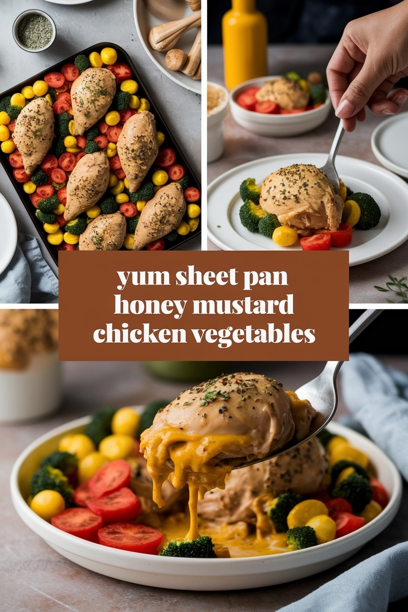 sheet pan honey mustard chicken vegetables