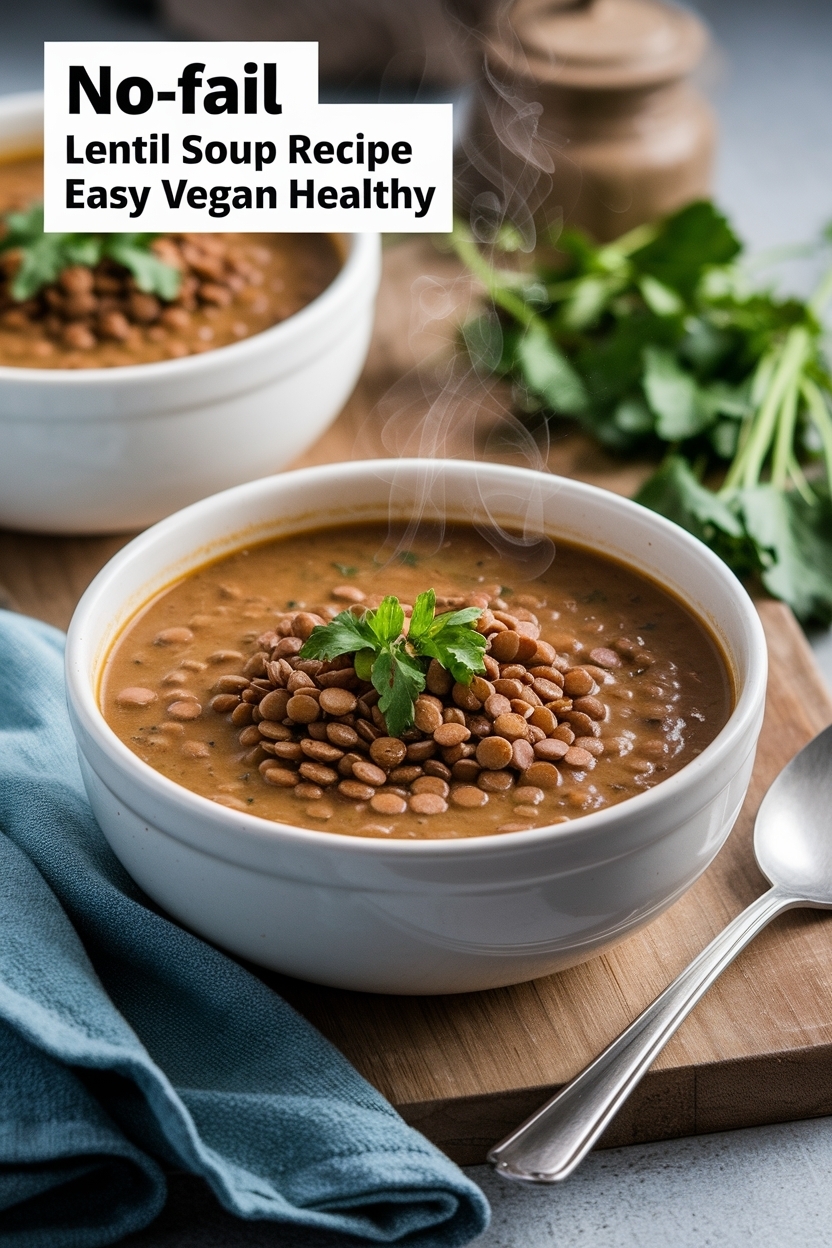 lentil soup recipe easy vegan healthy