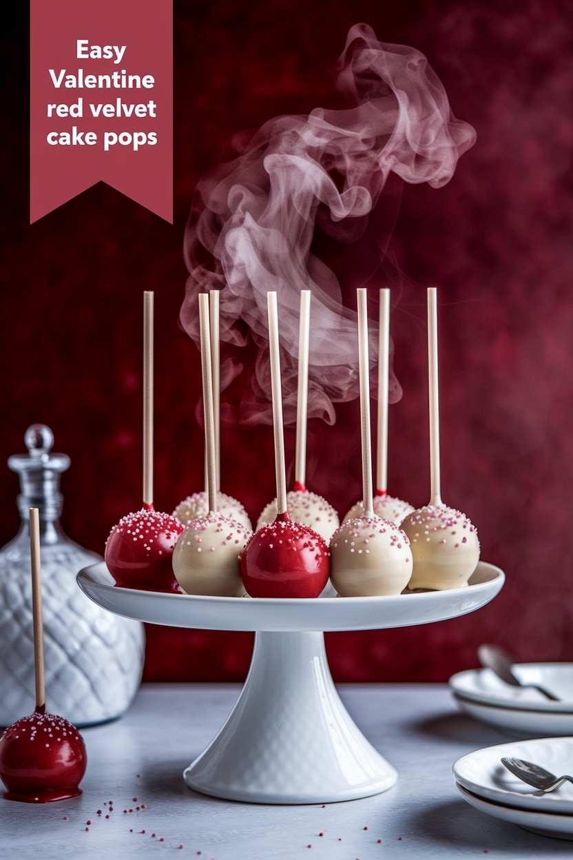 valentine red velvet cake pops