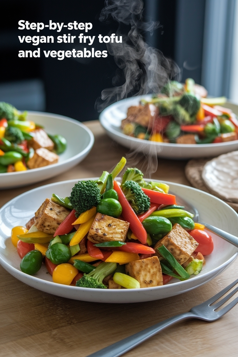 vegan stir fry tofu and vegetables