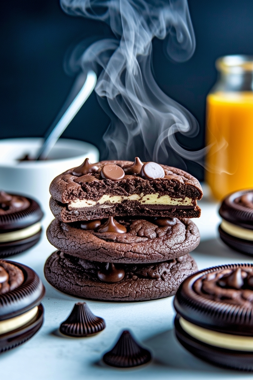 oreo stuffed chocolate chip cookies