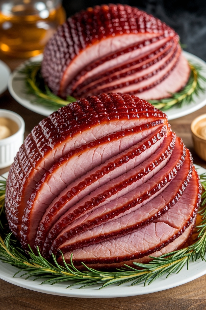 spiral ham in oven 275 with foil glaze