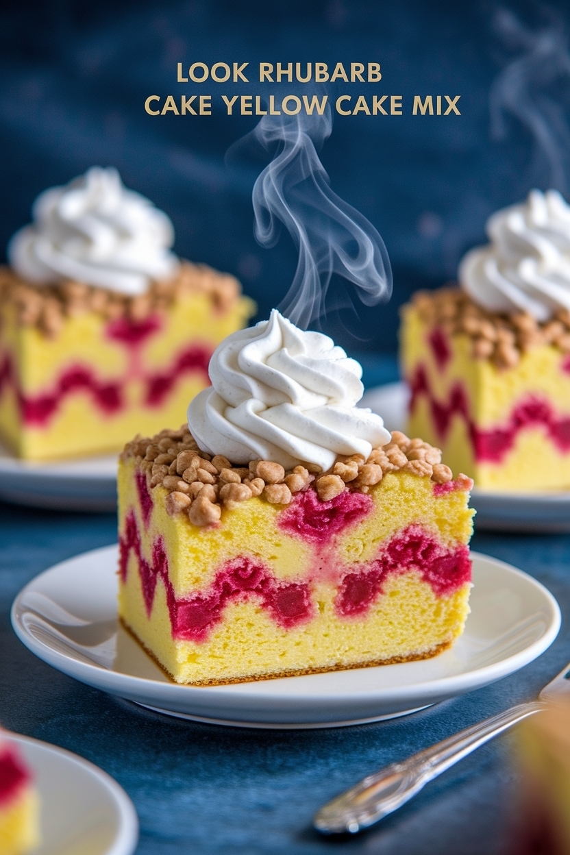 rhubarb dump cake yellow cake mix