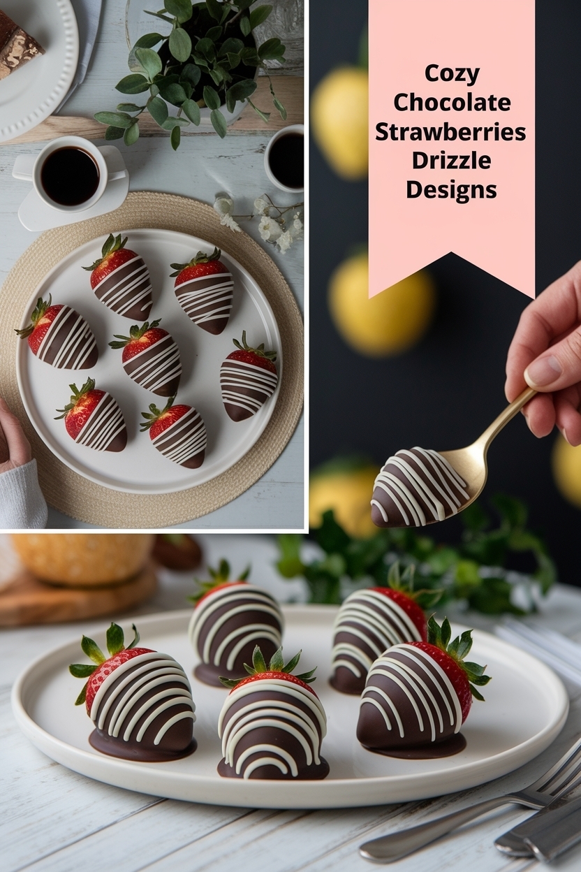 chocolate covered strawberries drizzle designs