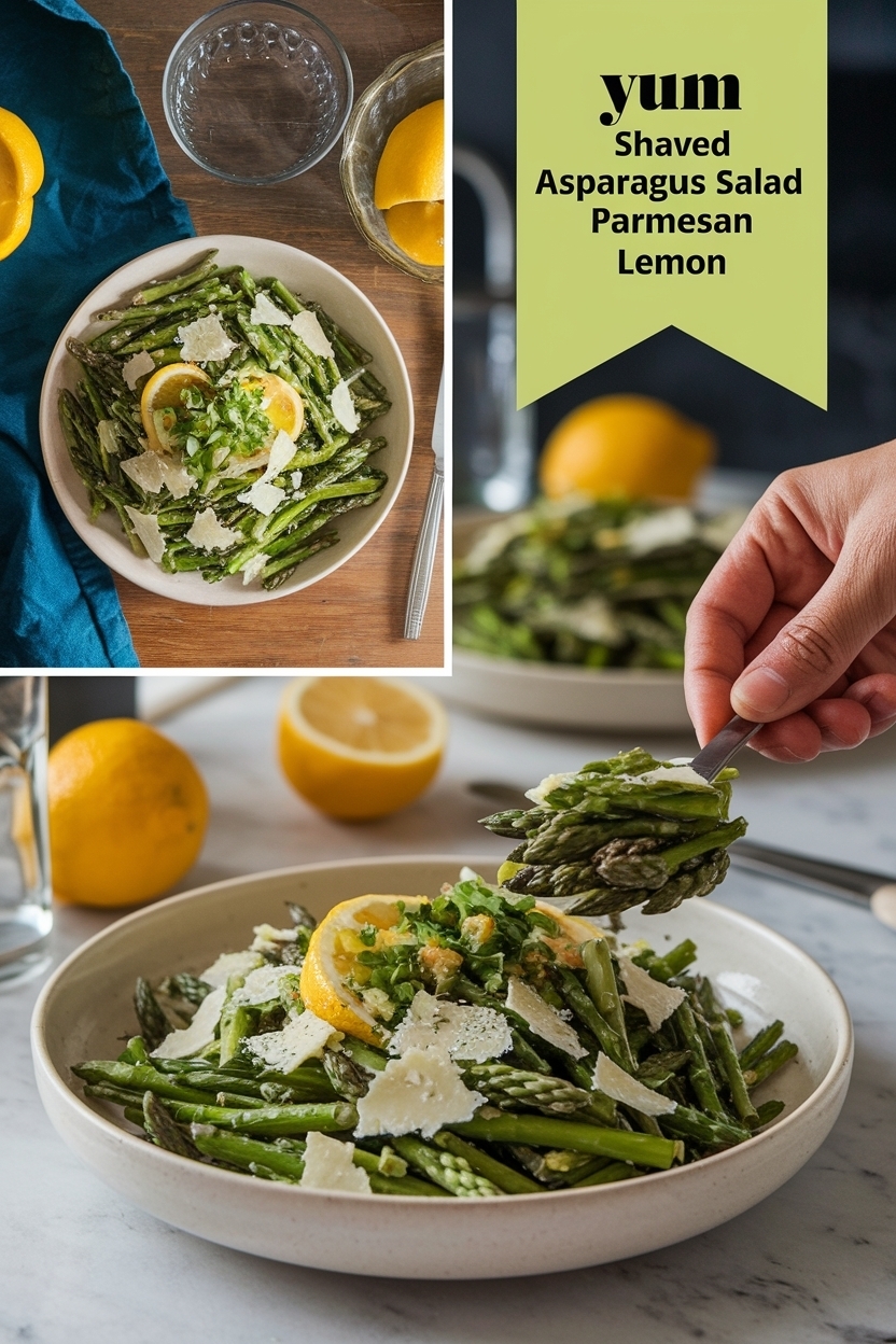 shaved asparagus salad parmesan lemon