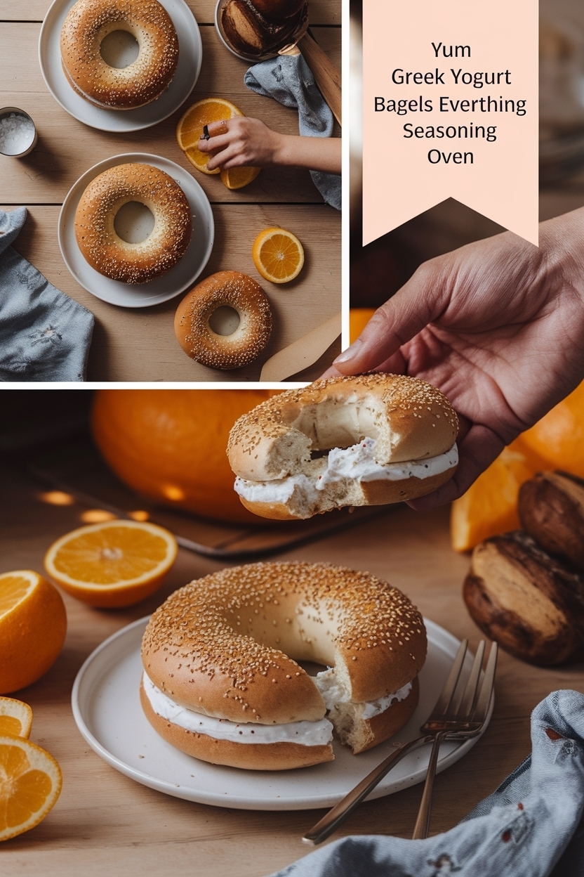 greek yogurt bagels everything seasoning oven