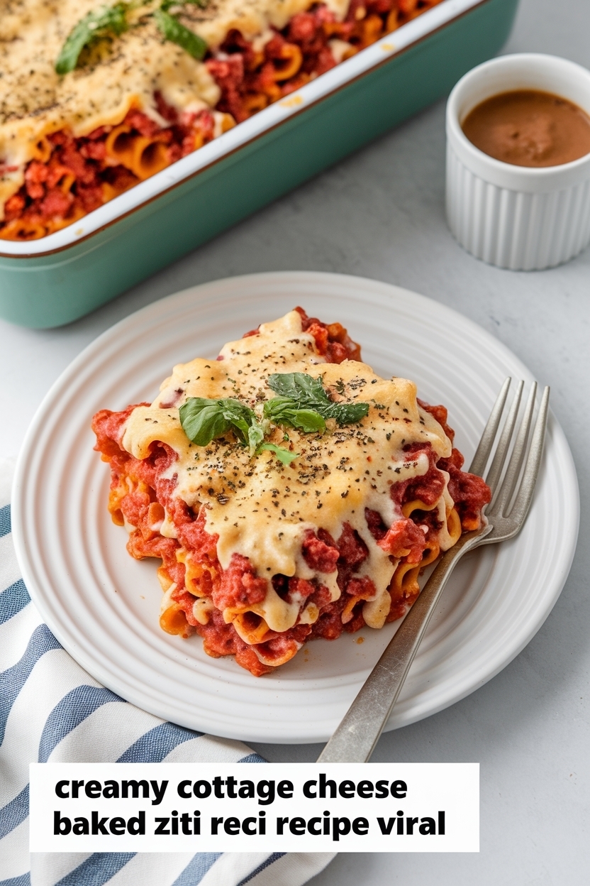 cottage cheese baked ziti recipe viral