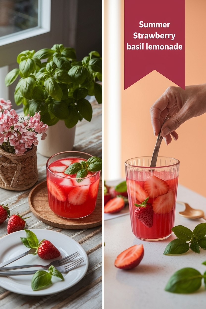 strawberry basil lemonade
