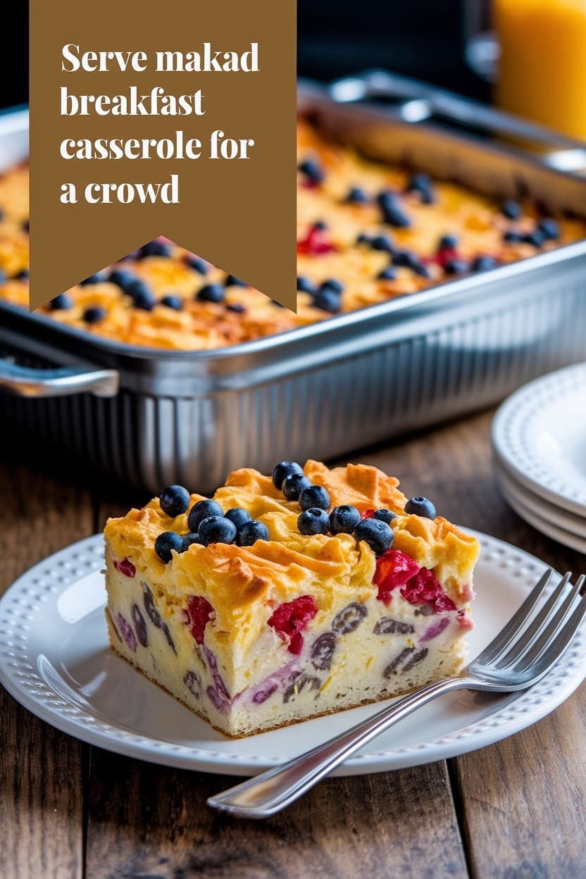 make ahead breakfast casserole for a crowd