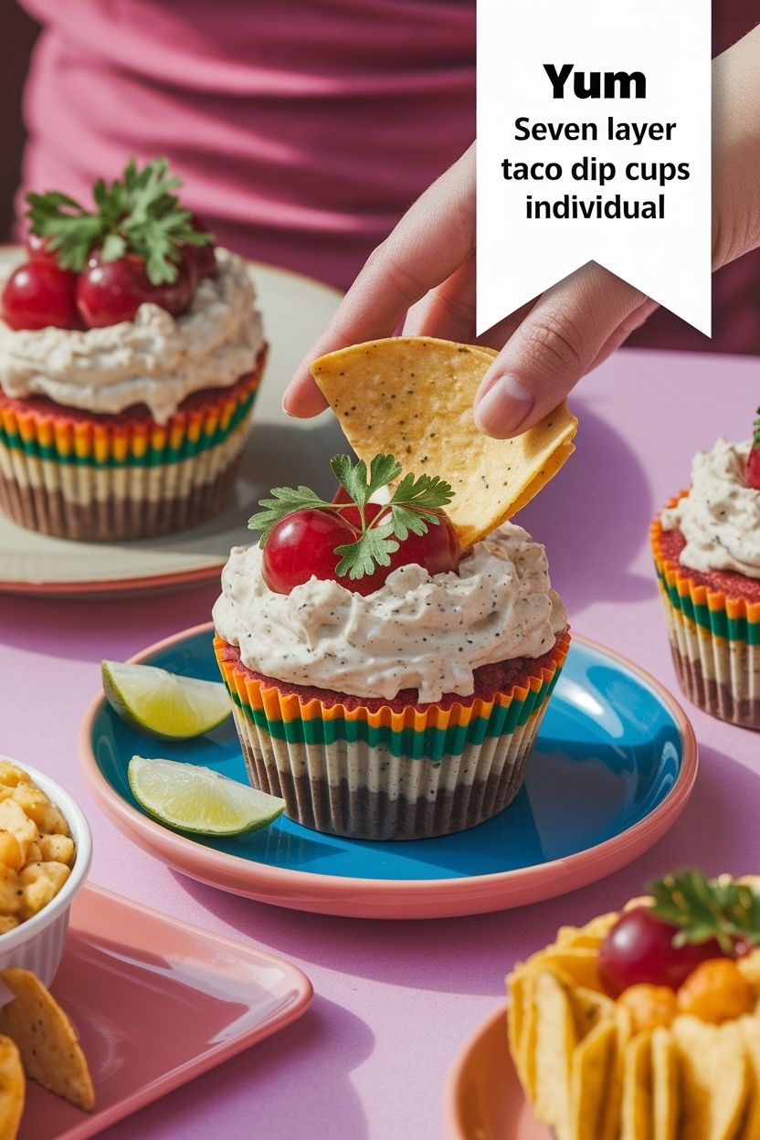 seven layer taco dip cups individual