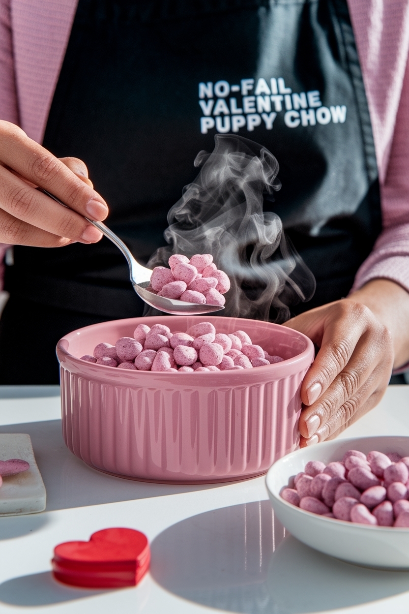 valentine puppy chow pink