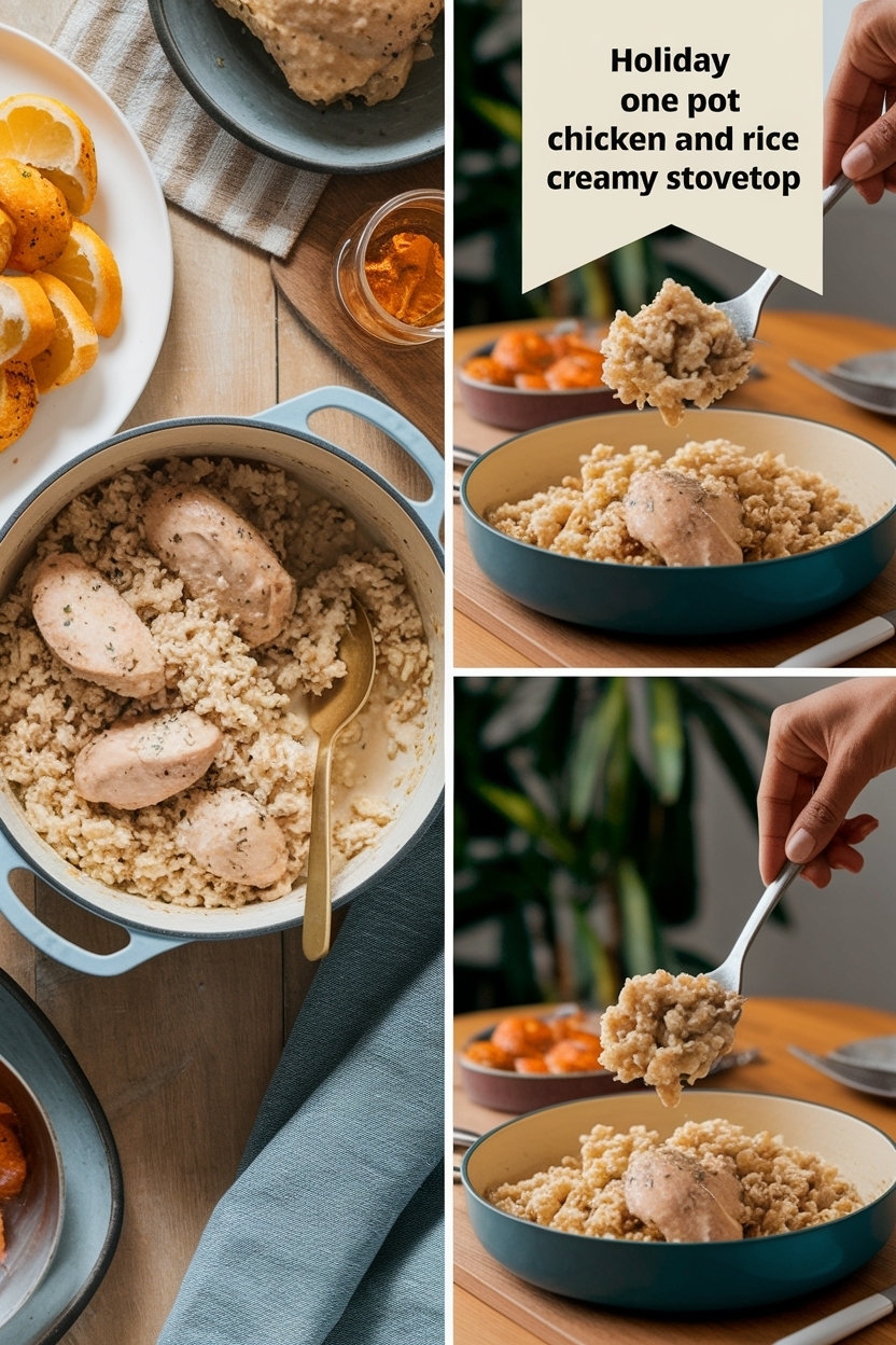 one pot chicken and rice creamy stovetop