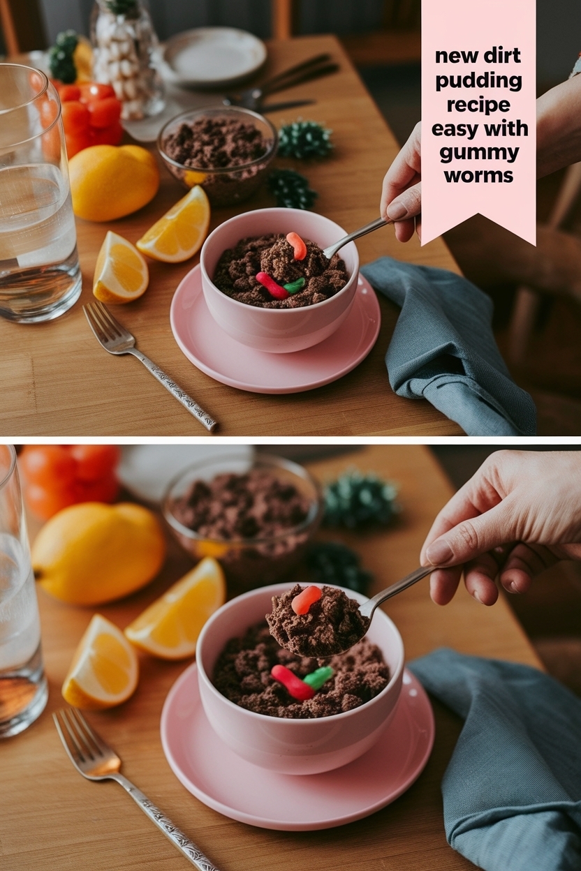 dirt pudding recipe easy with gummy worms