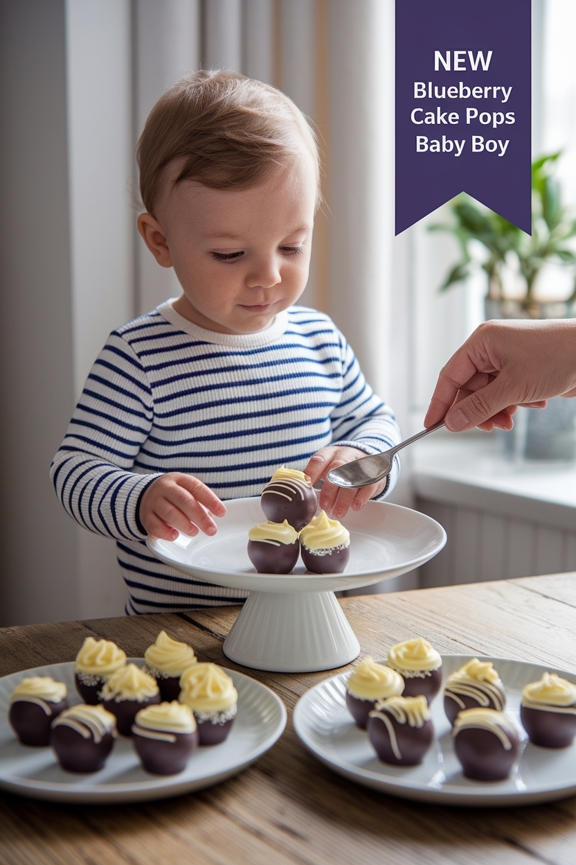 blueberry lemon cake pops baby boy