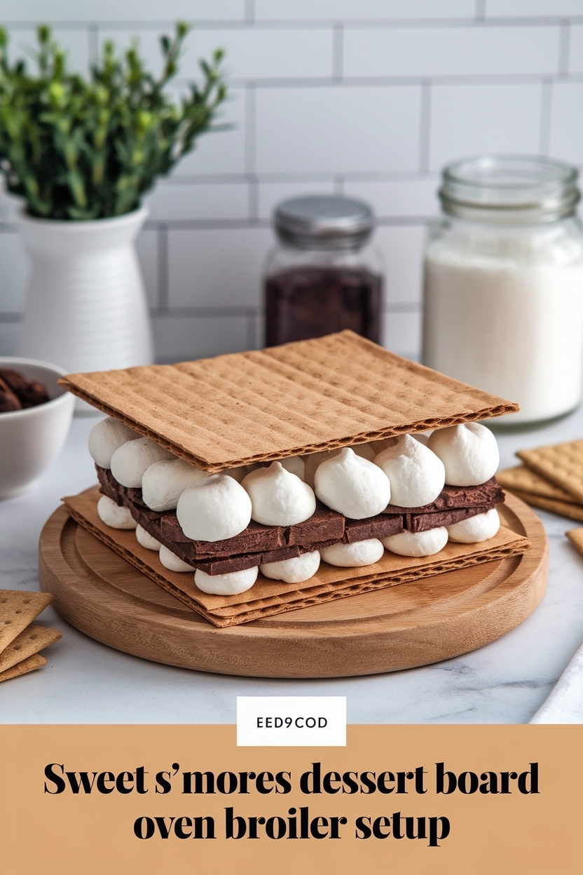 s'mores dessert board oven broiler setup