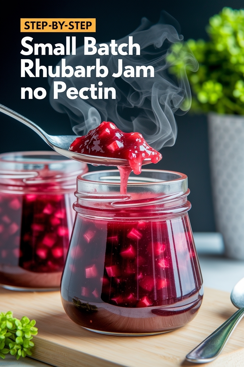 small batch rhubarb jam no pectin