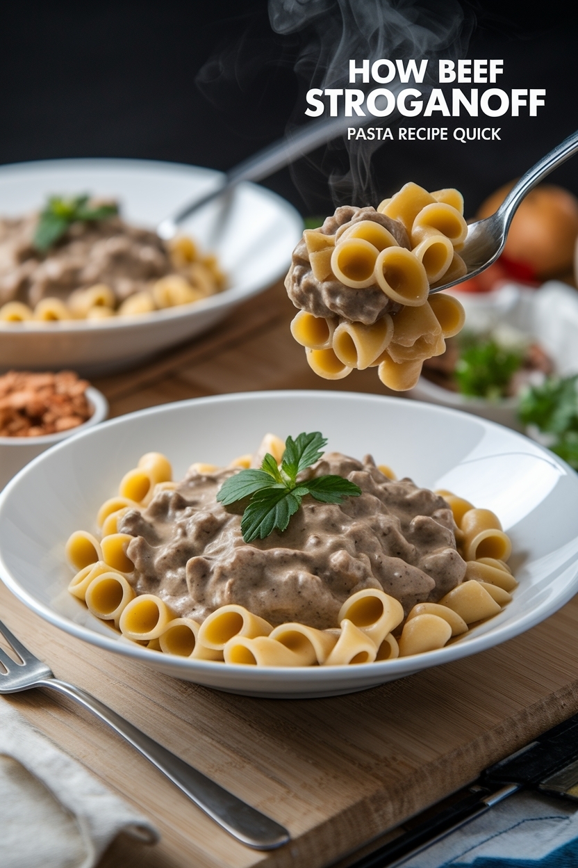 beef stroganoff pasta recipe quick