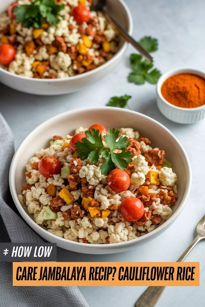 low carb jambalaya recipe cauliflower rice