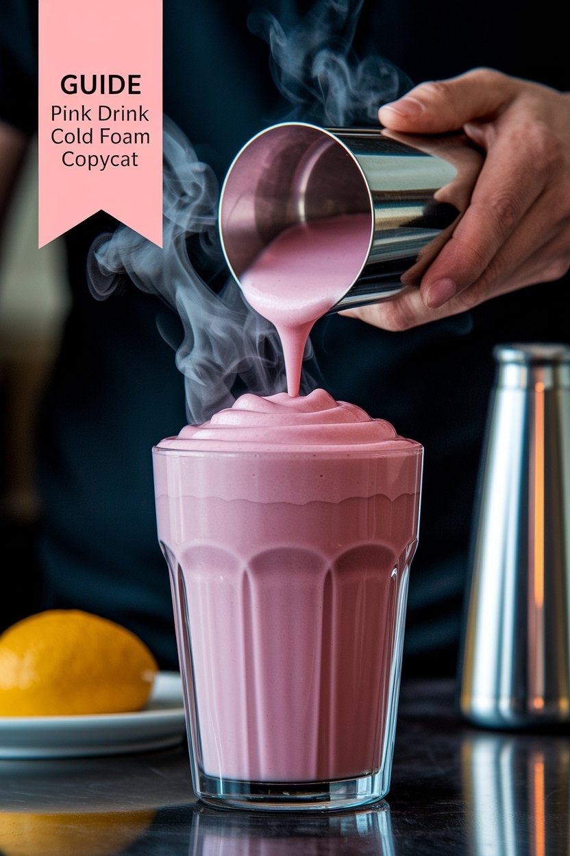 pink drink cold foam copycat