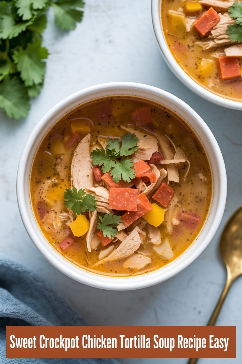 crockpot chicken tortilla soup recipe easy